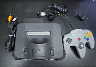 Nintendo 64 grigio con cavi e 2 GIOCHI