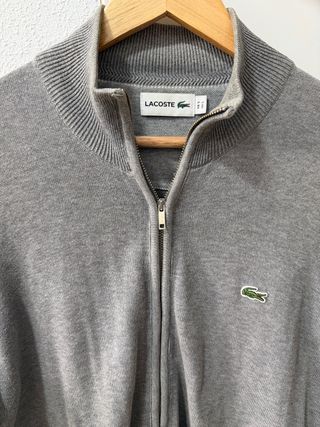 Cárdigan de cremallera Lacoste color Gris Talla L