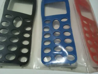 Set 3 Cover Cellulare NEC Grigio Blu Rosso vintage