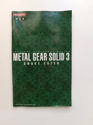 Metal Gear Solid 3: Snake Eater PS2 Ntsc Jap