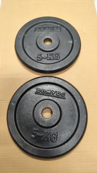 2 discos pesas Domyos 5 kg