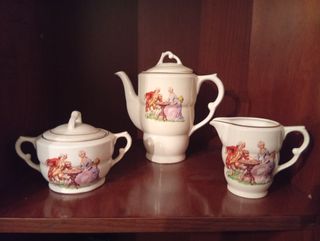 3 piezas Café Porcelana SANTA CLARA VIGO Sello MAR