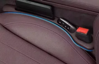 Organizador hueco asiento de coche negro (2 Uds).