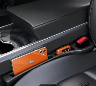 Organizador hueco asiento de coche negro (2 Uds).