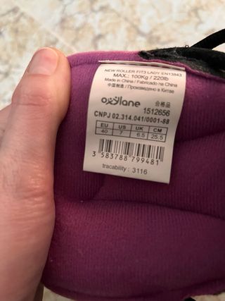 Patines Oxelo Talla 40