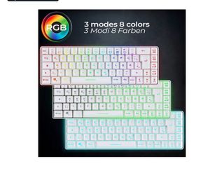 Teclado Gaming Compacto RGB Bianco