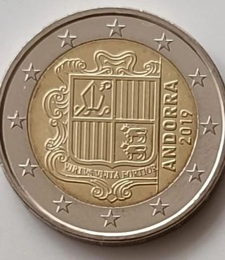 Lote 4 Monedas 2 Euros Andorra ,UNC