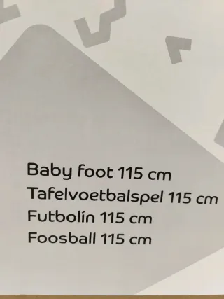 Futbolín infantil. Sin abrir