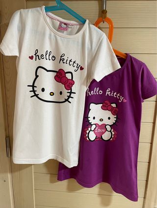 2 Camisetas Hello Kitty 10-12 años