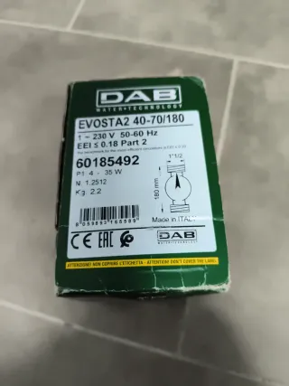 Bomba Circuladora Calefacción DAB EVOSTA 2