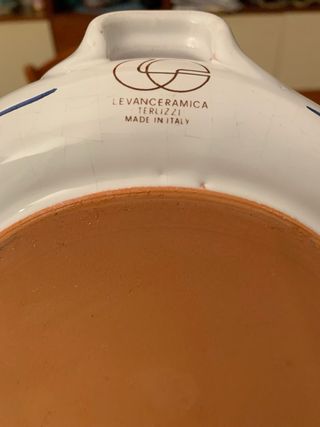 Tegame in terracotta decorato