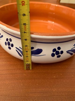 Tegame in terracotta decorato