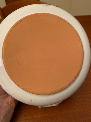 Tegame in terracotta decorato