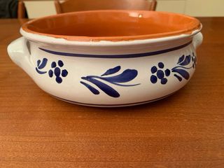 Tegame in terracotta decorato