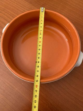 Tegame in terracotta decorato