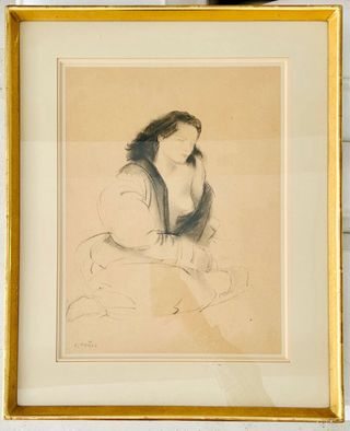 Dibujo carboncillo C. Menge 1948