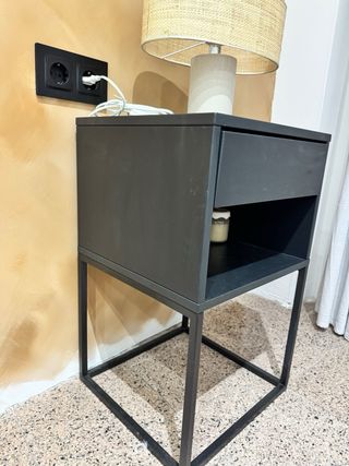 Mesitas de noche negras (2 unidades)