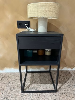 Mesitas de noche negras (2 unidades)