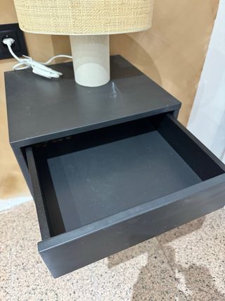 Mesitas de noche negras (2 unidades)