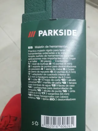 Maletín Herramientas Parkside 80 Piezas