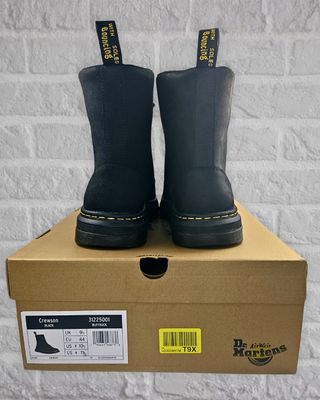 Dr. Martens Crewson Nubuck Hombre Negras Nuevas