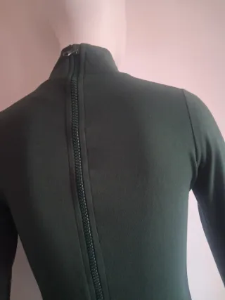 Vestido Zara Invierno Manga Larga Verde