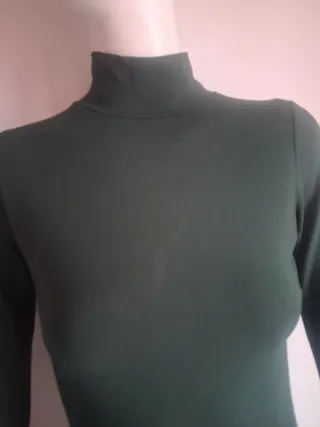 Vestido Zara Invierno Manga Larga Verde