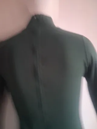 Vestido Zara Invierno Manga Larga Verde