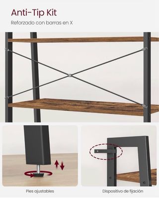 Estantería Librería Metálica y Madera