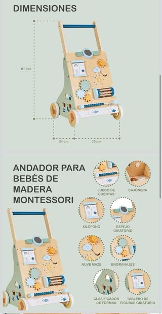 Andador madera Montessori