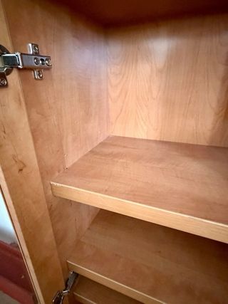 Mueble esquinero madera y cristall