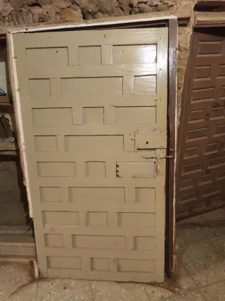 Puerta madera antigua un panel