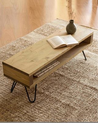 Mesita hairpin Hannun madera.