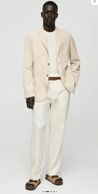 Americana beige de lino sin estrenar, con etiqueta