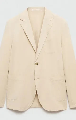 Americana beige de lino sin estrenar, con etiqueta