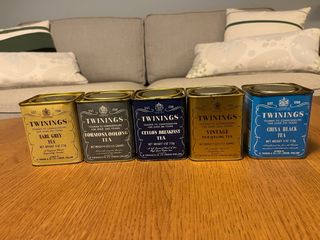 Lote 5 latas té Twinings vintage años 70