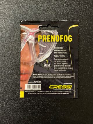 Cressi Prenofog Desengrasante Monodosis (6uds)
