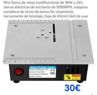 Mini Sierra de Mesa Multifuncional 96W 24V