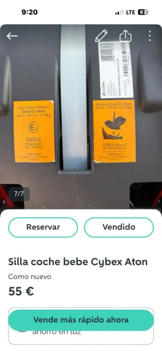 Silla de coche de bebé