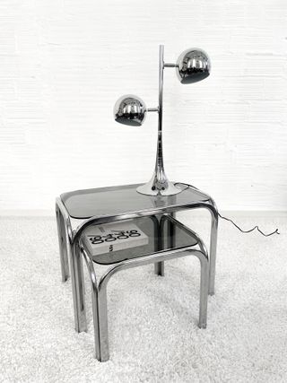 LÁMPARA SOBREMESA EYEBALL. ITALIA 70s