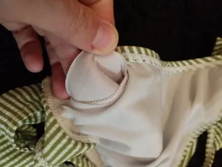 Bikini premamá rayas verde y blanco