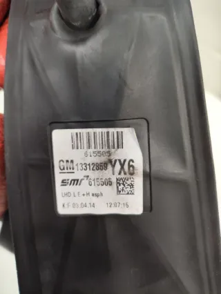 Espejo retrovisor izquierdo Opel Zafira B de 2010