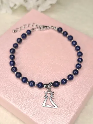 Pulsera Virgen del Pilar Lapislázuli.