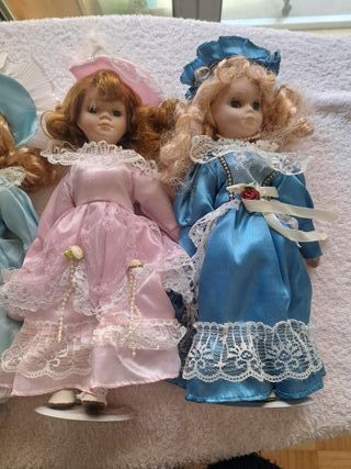 4 Bambole Ceramica Collezionismo