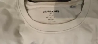 Camiseta Jack & Jones Blanca Talla XXL