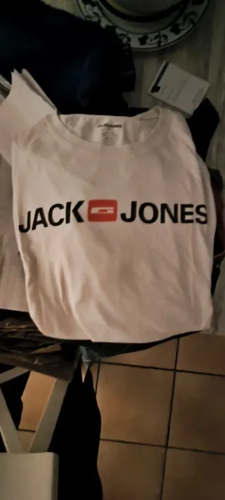 Camiseta Jack & Jones Blanca Talla XXL