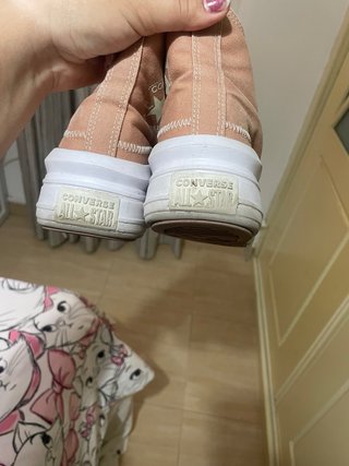 Converse rosas con plataforma poco uso