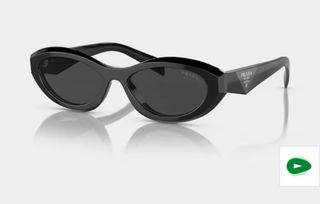 Occhiali da sole Prada ovali neri da donna