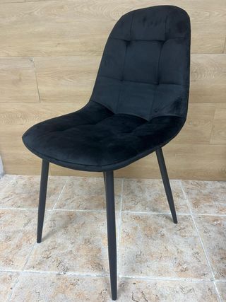Sillas Comedor/Cocina Terciopelo Blanco