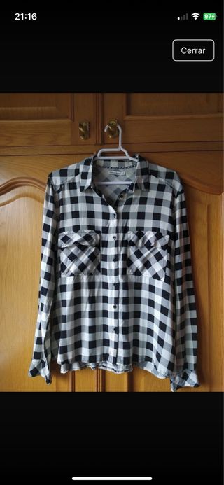 Camisa cuadros Bershka Talla S